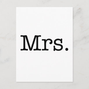 Postal Señora blanco y negro cita del aniversario de boda