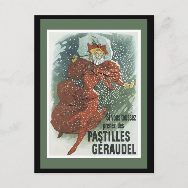 Postal Señora de Art Nouveau (Anverso)