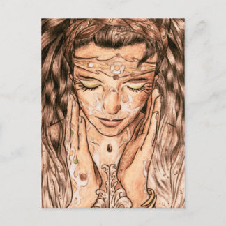Postal Señora de la etnia Bella Artes Art Nouveau