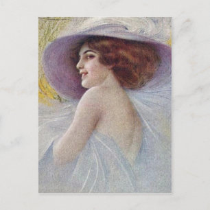 Postal Señora de la moda de la moda de la época (23)