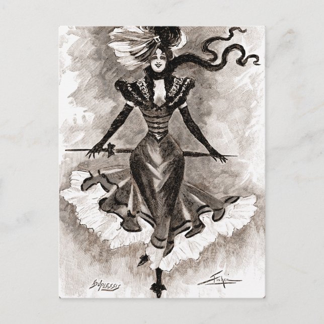 Postal Señora de la Vintage (Anverso)