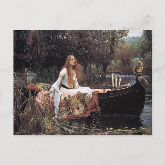 Postal Señora de Shalott (Anverso)