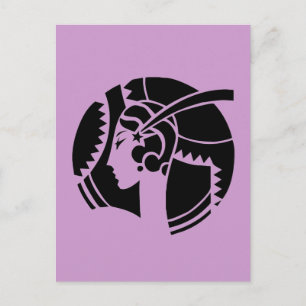 Postal Señora del art déco