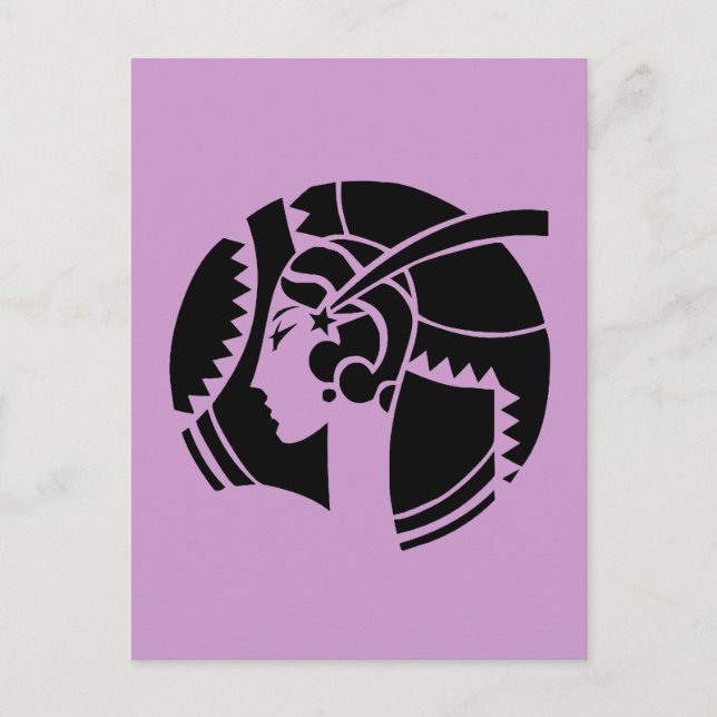 Postal Señora del art déco (Anverso)