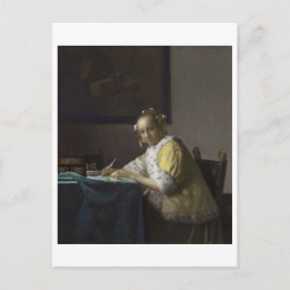 Postal Señora escribiendo una carta de Johannes Vermeer