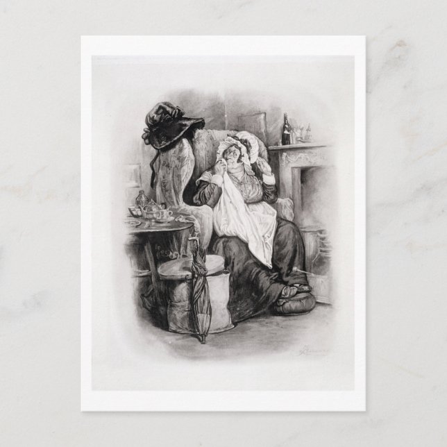 Postal Señora Gamp, de 'Charles Dickens: Un chisme sobre (Anverso)