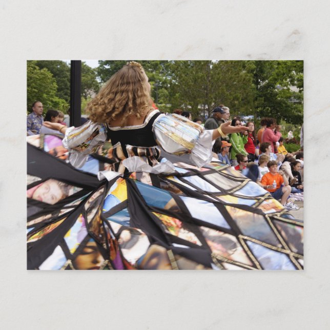 Postal Señora girante #1 (Anverso)