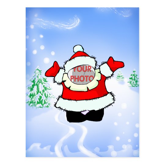 Postal Señora linda Santa Customizable Photo Gift