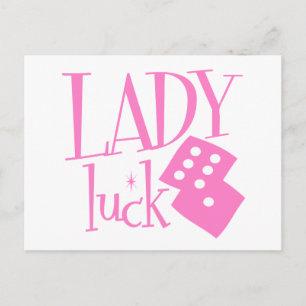 Postal Señora Luck Dice en cuadritos