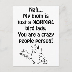 Postal Señora Pájaro Normal
