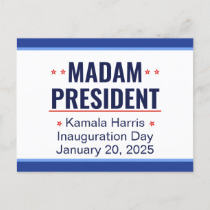 Postal Señora Presidenta Kamala Harris Inauguración