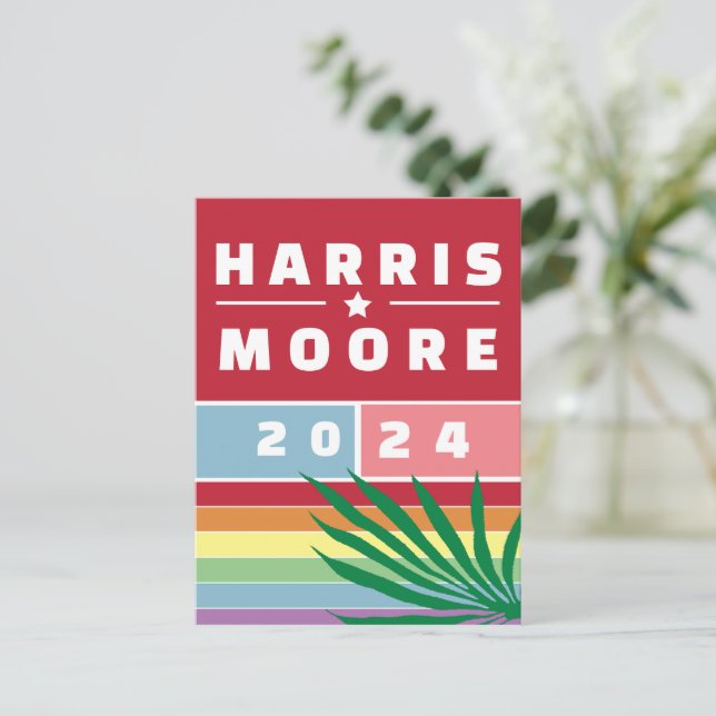 POSTAL SEÑORA PRESIDENTA KAMALA HARRIS MOORE 2024 (Anverso de pie)