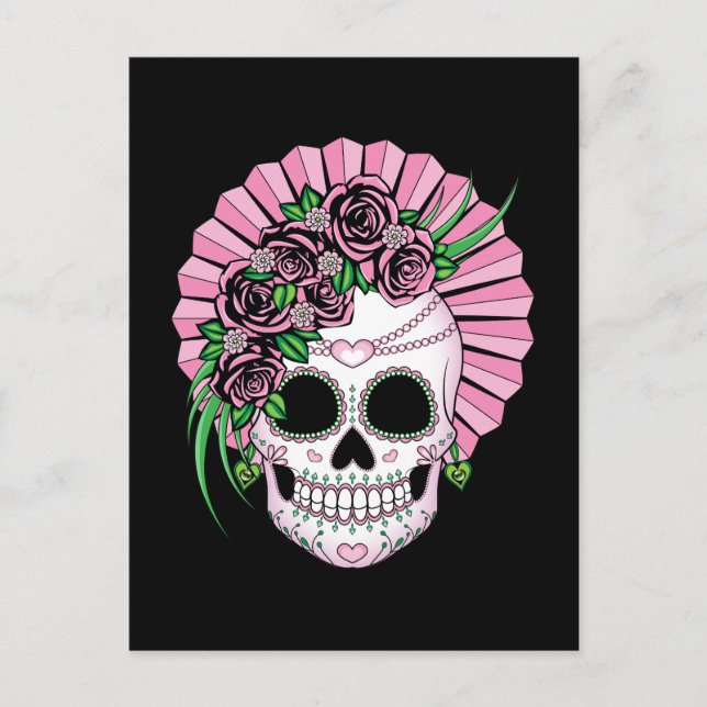 Postal Señora Sugar Skull (Anverso)