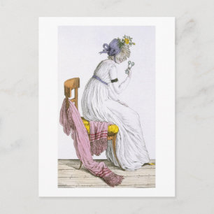 Postal Señora vestida de negligencia, de "Costume Parisie