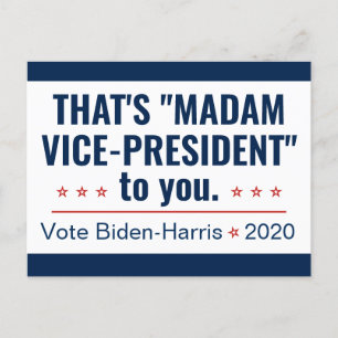 Postal Señora Vicepresidenta Kamala Harris Biden 2020