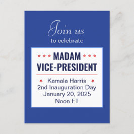 Postal Señora Vicepresidenta Kamala Harris Segunda invest