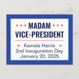 Postal Señora Vicepresidenta Kamala Harris Segunda invest