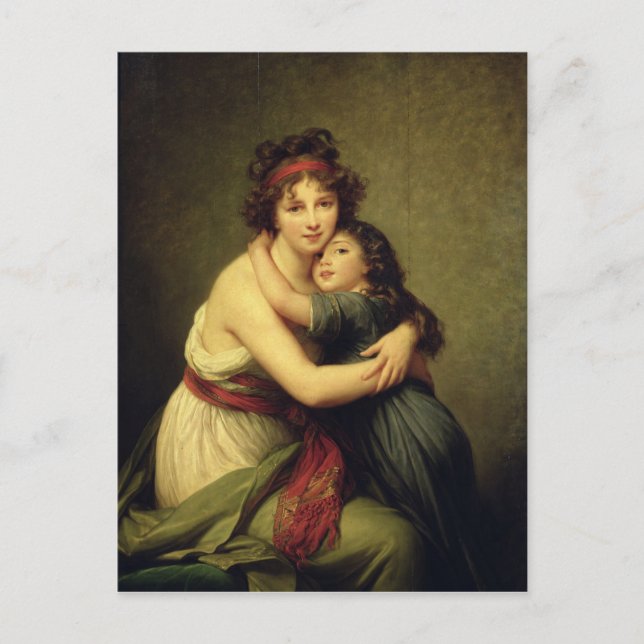 Postal Señora Vigee-Lebrun y su hija (Anverso)