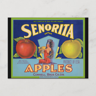 Postal Senorita Apples San Francisco