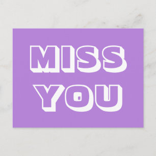 Postal Señorita usted, lavender blanco moderno audaz