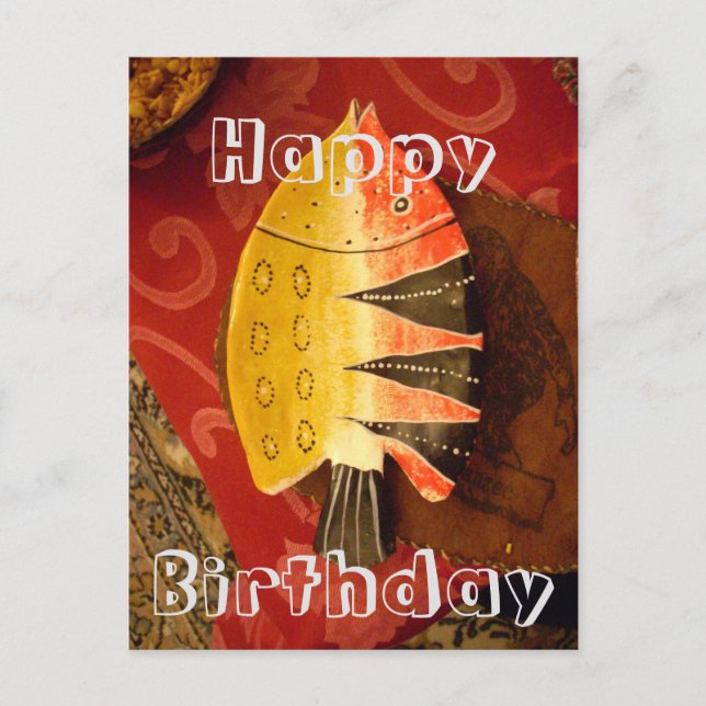 Postal Sensación a rayas Tigre Barb Fish Art Imprimir (Anverso)