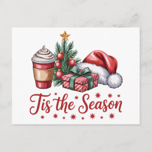 Postal Sensación de alegría navideña árbol de cacao calie