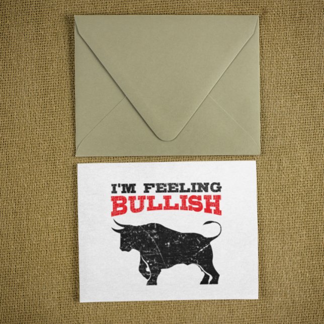 Postal Sensación de Bullish Bull Trading Stock Market (Feeling Bullish Bull Trading Stock Market Trading Postcard)