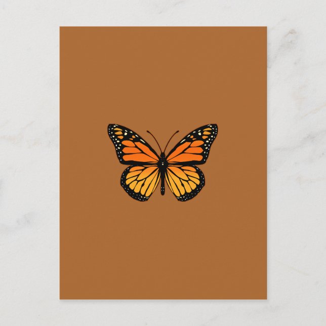 Postal Sensación de mariposa monarca (Anverso)