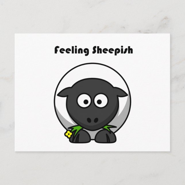 Postal Sensación de Personalizado de ovejas ricas con un  (Anverso)