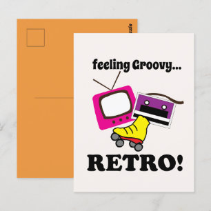 Postal Sensación Retro Groovy Retro