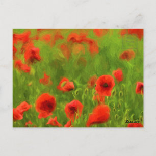 Postal Sensaciones del verano - la amapola maravillosa