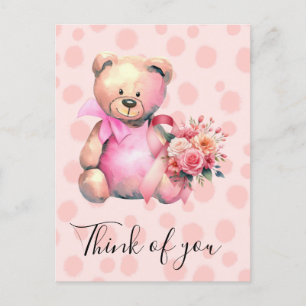 Postal Sensibilización sobre el cáncer de mama Cinta rosa