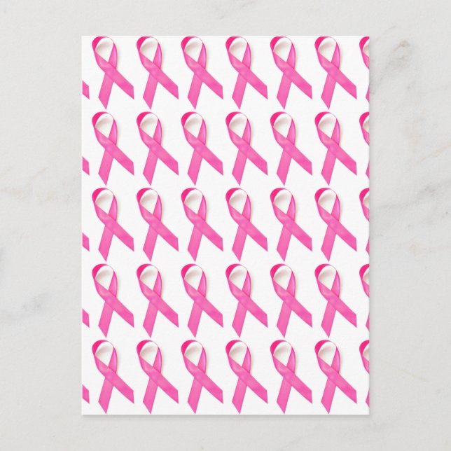 Postal Sensibilización sobre el cáncer de mama en cinta r (Anverso)