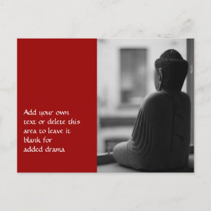 Postal Sentada de Buda en la meditación