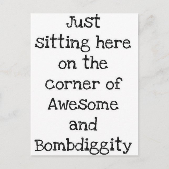 Postal Sentado aquí (Anverso)