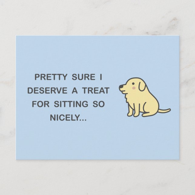 Postal Sentado con gusto (Anverso)