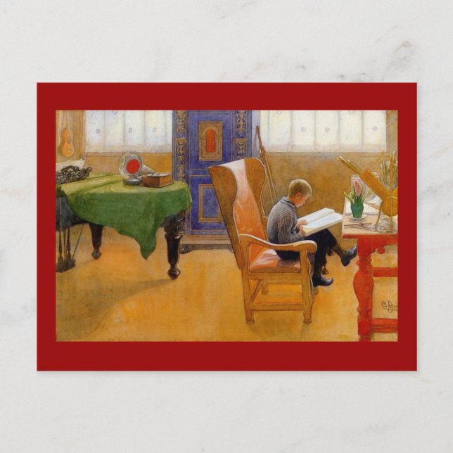 Postal Sentado en el sillón (Anverso)