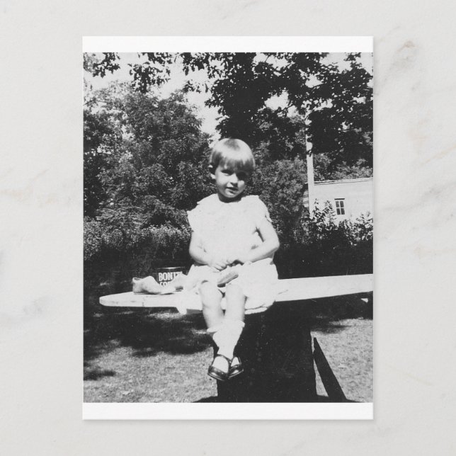 Postal Sentado infantil de los años 1940 (Anverso)