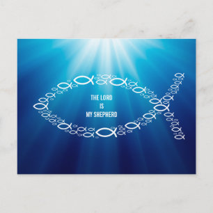 Postal Sentencia: JEHOVAH ES MI SHEPHERD   Pescado cristi
