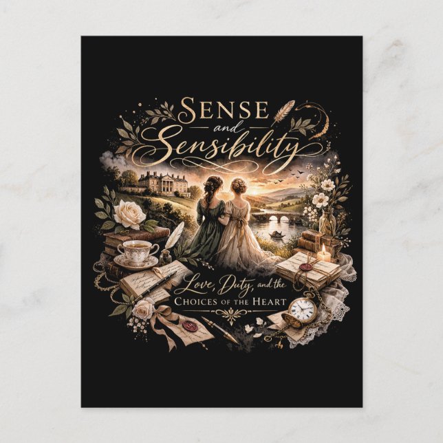 Postal Sentido y sensibilidad (Anverso)