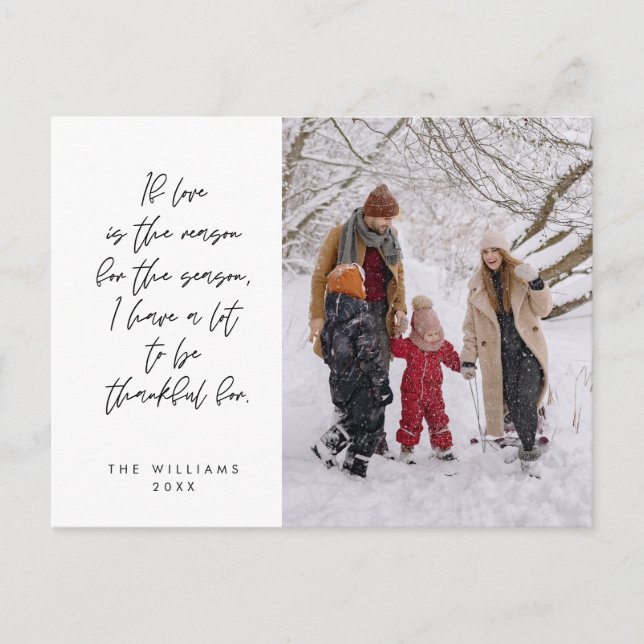 Postal Sentimental, Feliz Navidad, Foto Familiar (Anverso)