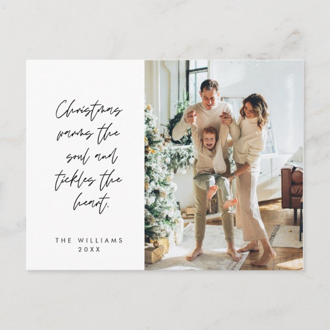 Postal Sentimental, Feliz Navidad, Foto Familiar (Anverso)