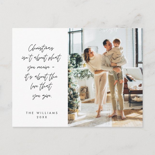 Postal Sentimental, Feliz Navidad, Foto Familiar (Anverso)