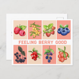 Postal SENTIMIENTO BERRY BUENO Personalizable Fresas Berr