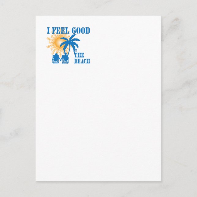 Postal Sentirse bien en la playa (Anverso)