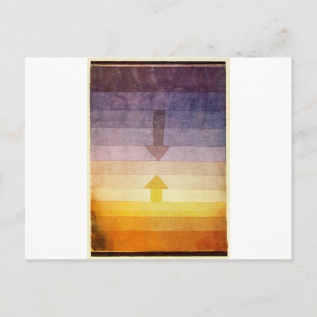 Postal Separación en la noche por Paul Klee (Anverso)