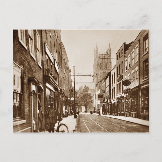 postal sepia de worcester UK 1927 (Anverso)