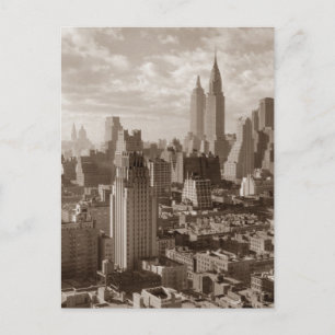 Postal Sepia Nueva York
