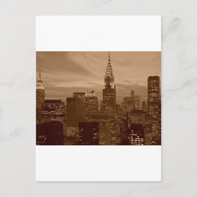 Postal Sepia Tone New York (Anverso)