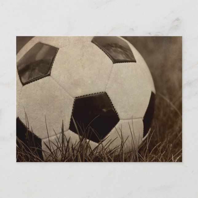 Postal Sepia Toned Soccer Ball (Anverso)